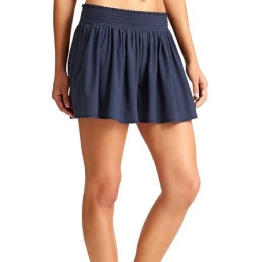 Athleta Sneaky Shorts Blue Solid Polyester Spandex